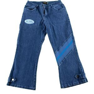 Vintage Von Dutch Y2K Womens 6 Jeans Cropped Wide Leg Skater Streetwear 2000s